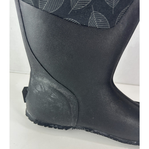 Bogs Neo Tech CRVR TL Leafy Print Black Rain Boots Waterproof Women's Size 11 - Picture 8 of 16